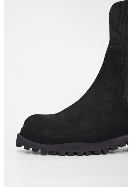 Kadın Siyah Süet Deri Casual Bot 33 7801 Bn Bot SK23/24 modelleri