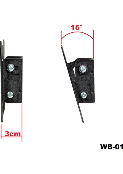 Wb-01 Kademeli Sabit Tvmonitör Askı Aparatı 19"-27"