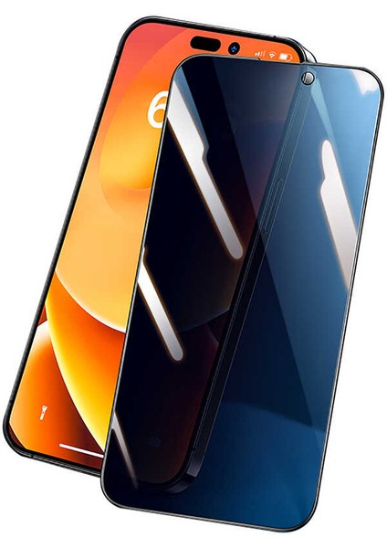 iPhone 14 Pro Uyumlu New Series V-Pro Olifobik Privacy Gizleyen Hayalet Cam Ekran Koruyucu 2 Adet