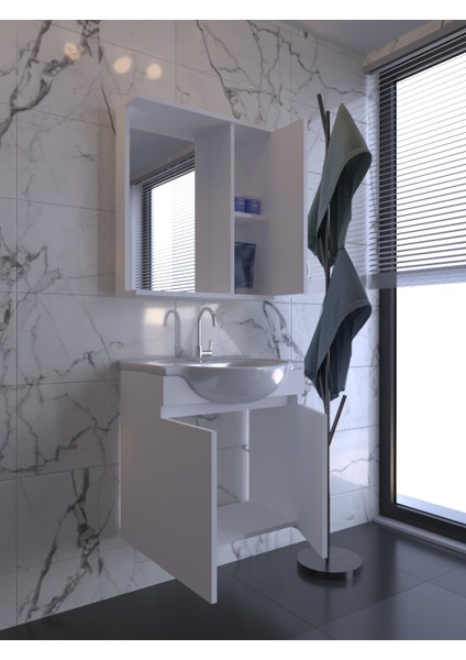 Beyaz Banyo Dolabı modelleri