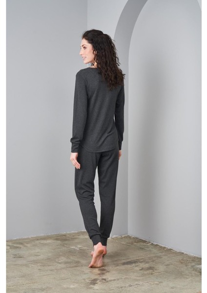 24591 Kadın Yumoş Şardonlu Ribana Pijama Takım fırsatları