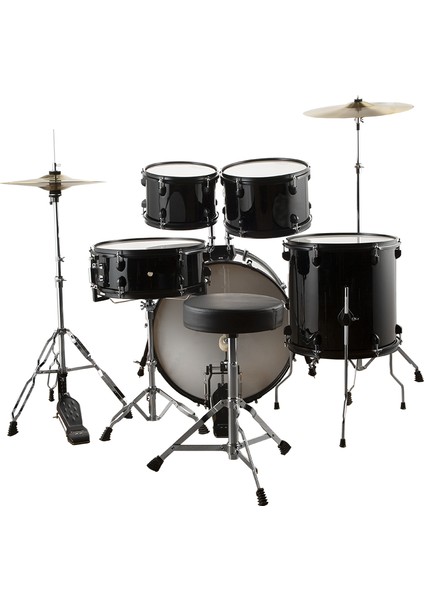 FCP0803-BK - 5 Parça (20B/10T/12T/14F/14S) Aksamlı Zilli Siyah Akustik Davul Seti indirimleri