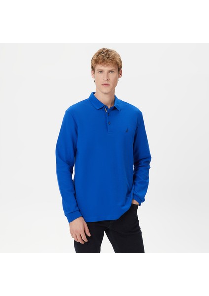 Nautıca Erkek Mavi Classıc Fıt Uzun Kollu Polo K37351T.40P