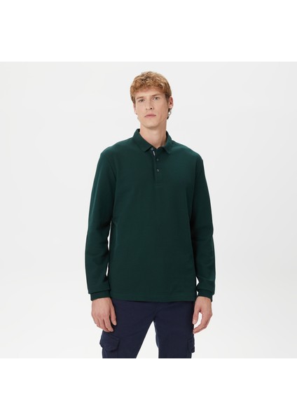 Nautıca Erkek Yeşil Classıc Fıt Uzun Kollu Polo K37351T.3KF