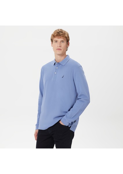 Nautıca Erkek Mavi Classıc Fıt Uzun Kollu Polo K37351T.4MY