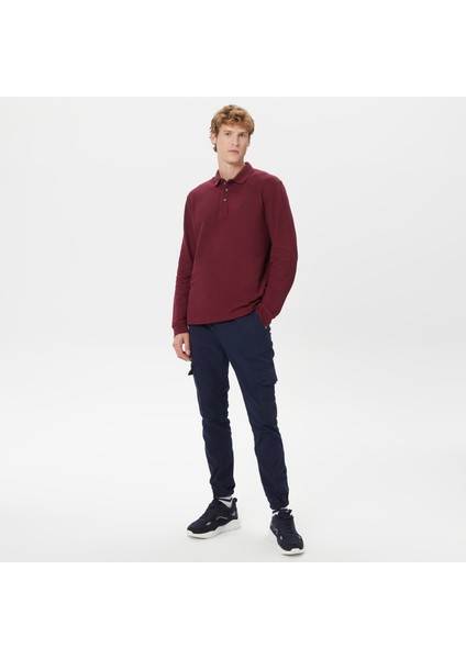 Nautıca Erkek Bordo Classıc Fıt Uzun Kollu Polo K37351T.6GB
