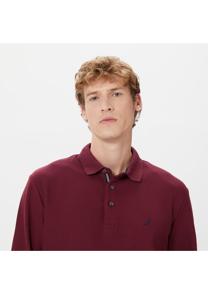 Nautıca Erkek Bordo Classıc Fıt Uzun Kollu Polo K37351T.6GB