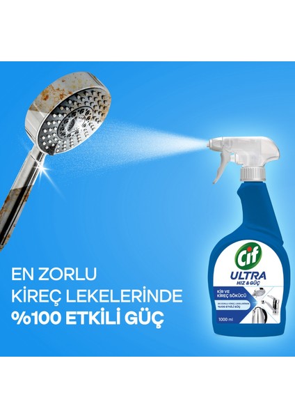 Ultra Hız & Güç Kireç Sökücü Sprey Leke ve Kir Çıkarıcı 1000 ml X3