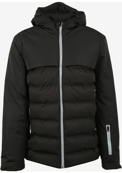 Siyah Erkek Kapüşonlu Kapitone Mont D3WM-MNT8