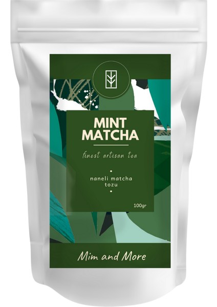 Mint Matcha - Nane Aromalı Matcha, 100 Gr