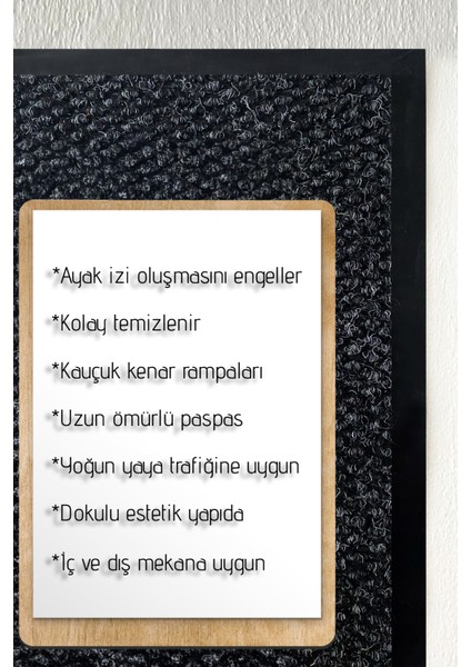 Dış Kapı Paspası Iç ve Dış Mekan Ayak Izi Bırakmaz Kapı Önü Paspası Kenarlıklı