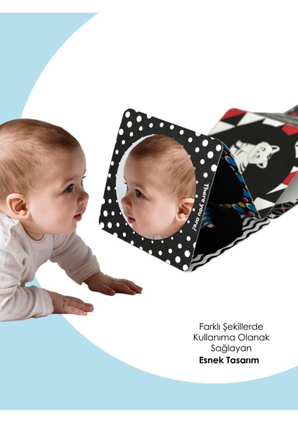Tummy Time Bebek Aynası ve Katlanabilir Kitap