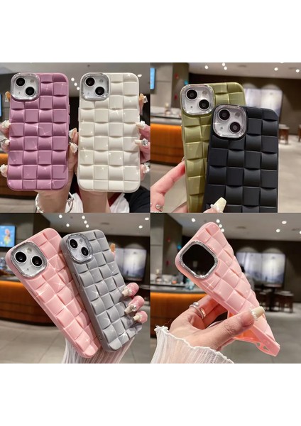 iPhone 15 Kılıf Roof 3D Örgü Desen Silikon Kapak modelleri