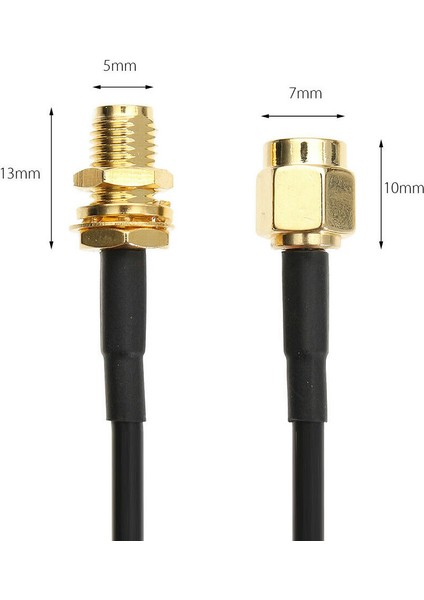Rg174 Sma Erkek Dişi 5M Kabl0 50 Ohm Altın Kaplama Rf Uzatma Wifi 3G Koaksiyel Kablo