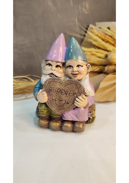 Gnome Yaşlı Çift Biblo Model 1