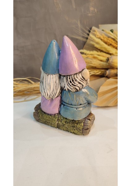 Gnome Yaşlı Çift Biblo Model 1