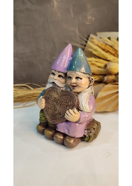 Gnome Yaşlı Çift Biblo Model 1