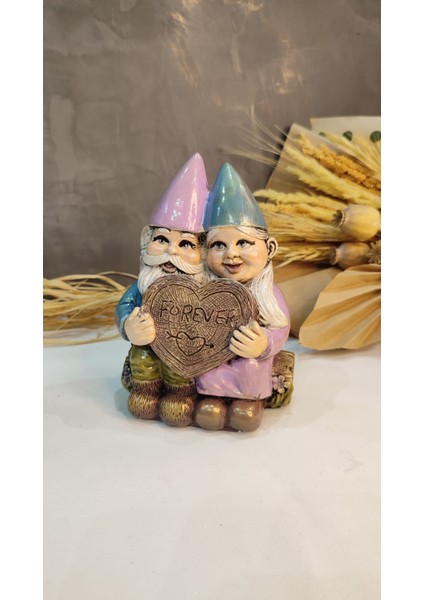 Gnome Yaşlı Çift Biblo Model 1