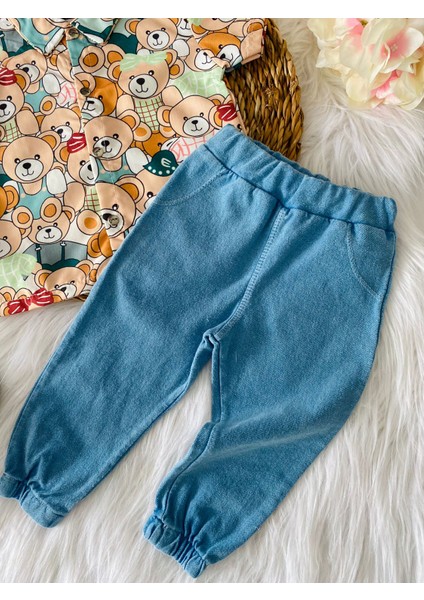 Miniğimincicileri Baby Bu Ayıcıklı Gömlekli Şık Bebek Takım - Turuncu fiyatları