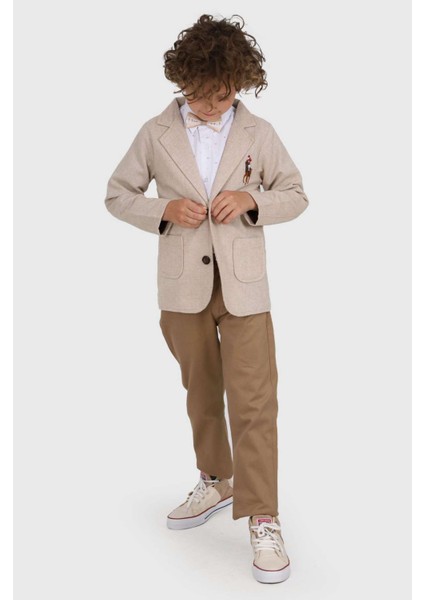 1-4 Yaş Polo Desen Papyonlu Ceketli 3 Lü Çocuk Takım fiyatları