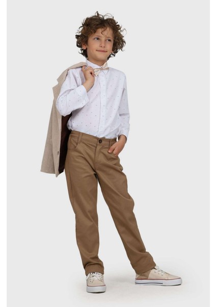 1-4 Yaş Polo Desen Papyonlu Ceketli 3 Lü Çocuk Takım modelleri