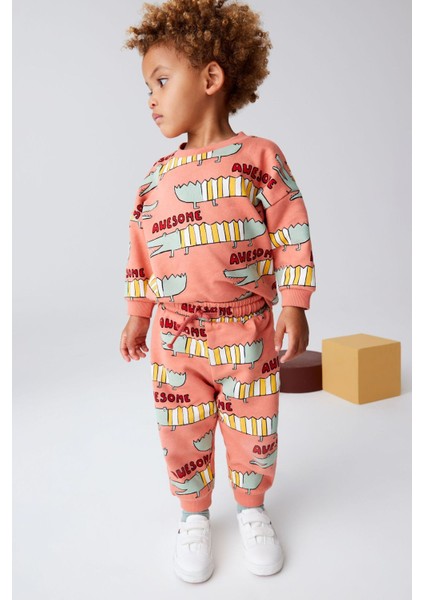 Timsah Baskılı Unisex Jogger takım