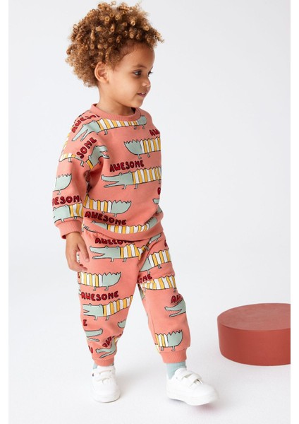 Timsah Baskılı Unisex Jogger takım fiyatları