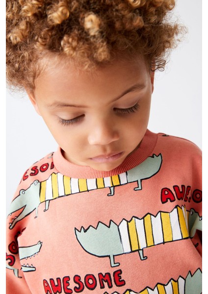 Timsah Baskılı Unisex Jogger takım modelleri