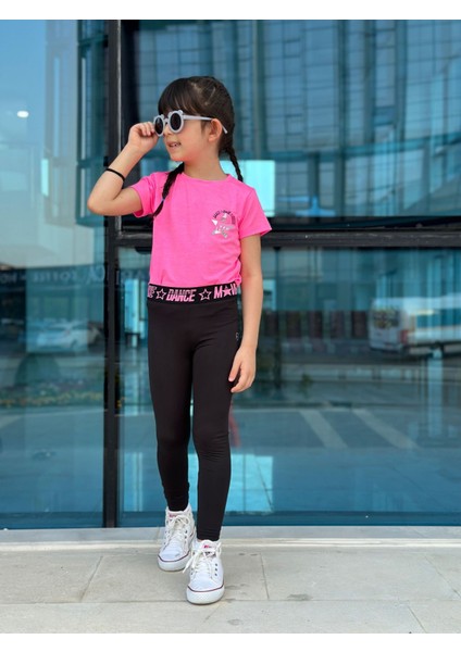 Kız Çocuk Streç Sporcu Takım- Pembe