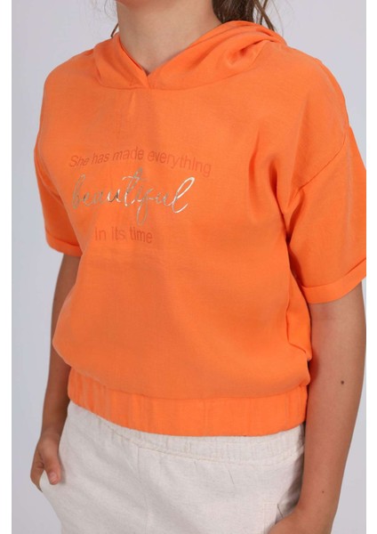 7-14 Yaş Beautiful Jogger Pantolon ve Kapüşonlu Crop
