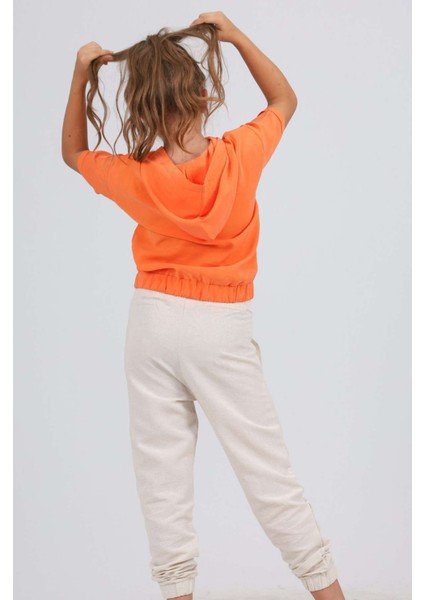 7-14 Yaş Beautiful Jogger Pantolon ve Kapüşonlu Crop
