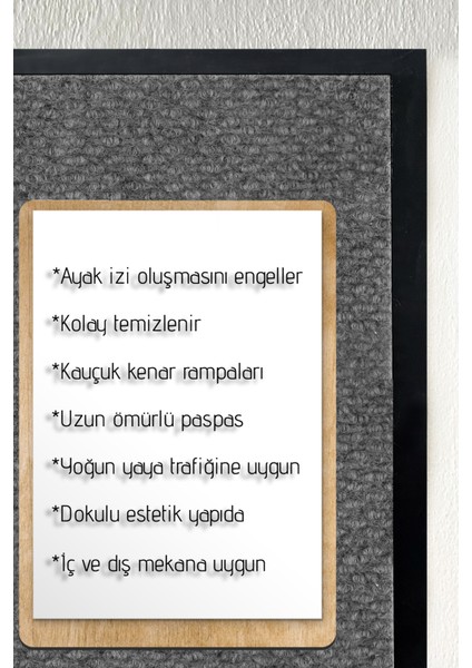 Paspas Yap Rampalı İç ve Dış Mekan Kapı Önü Paspası Toz Nem Alıcı Kaymaz Taban İşyeri Paspası