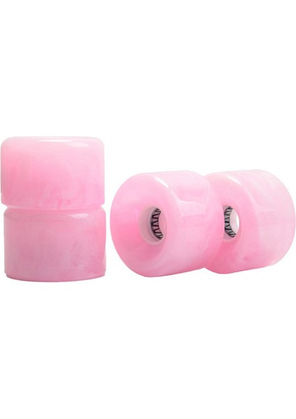 4 Adet Arazi Sörf Tahtası Aydınlık Tekerlek, Kaykay Longboard Için Renkli Glitter Pu Tekerlekler, Yüksek Elastik Sörf Tahtası Tekerlekleri Pembe (Yurt Dışından)