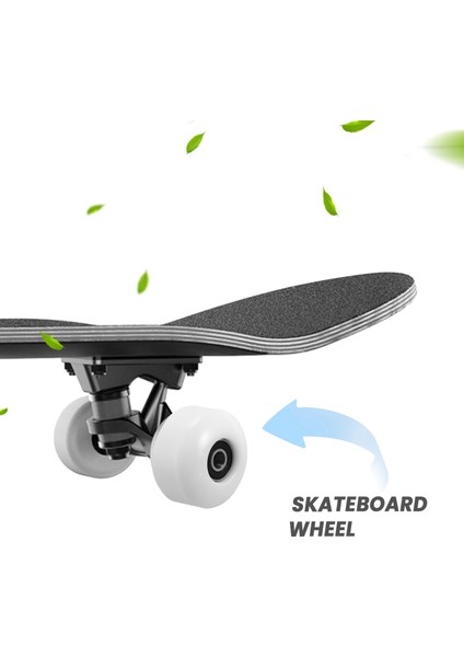 Rulmanlı Kaykay Tekerlekleri 52X30MM Sokak Pu Tekerlekler Kaykay Parçaları Cruiser Longboard Tekerlekler (4'lü Set) Beyaz (Yurt Dışından)