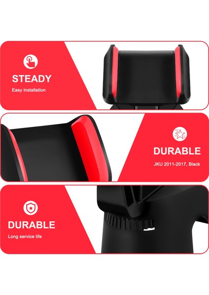 Jk Telefon Tutucu Dash Cep Telefonu Montaj Iç Aksesuarları Jeep Wrangler Jk Jku 2011-2017, Siyah (Yurt Dışından) indirimleri