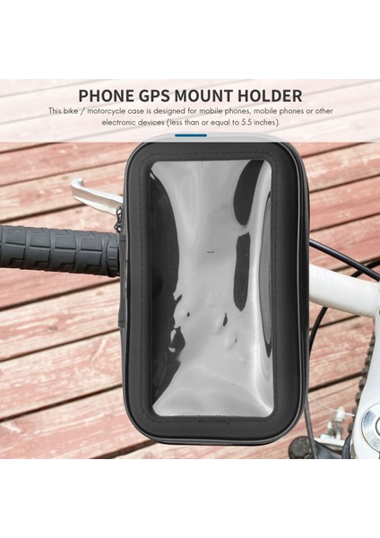 Motosiklet Bisiklet Gidon 5.5 Inç Su Geçirmez Çanta Kılıf Cep Telefonu Gps Montaj Tutucu (Yurt Dışından) fiyatları