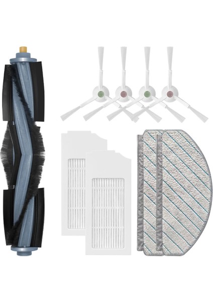 Ecovacs Deebot T10 Artı Robotlu Süpürge Yedek Yedek Parça Ana Fırça Yan Fırça Hepa Filtre Paspas Bez (Yurt Dışından)