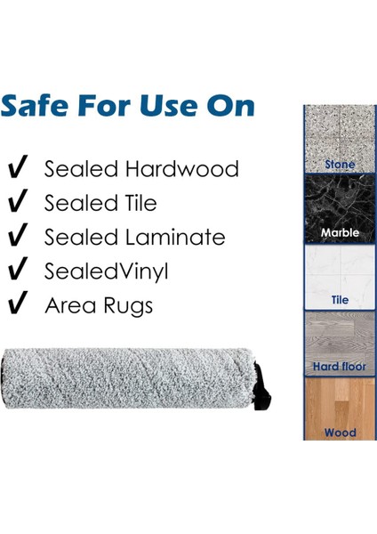 Tineco Ifloor 2 Islak Kuru Akülü Süpürge Için 2pcs Yedek Rulo Fırça (Yurt Dışından)