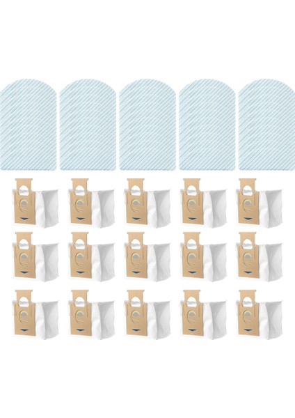 Ecovacs Deebot Ozmo T8 T8 +/ T8 Aıvı T9 Aıvı / N8 Pro/ N8 Pro + Robot Vakum Tek Kullanımlık Paspas Bezi Toz Torbası Için 65 Adet (Yurt Dışından)