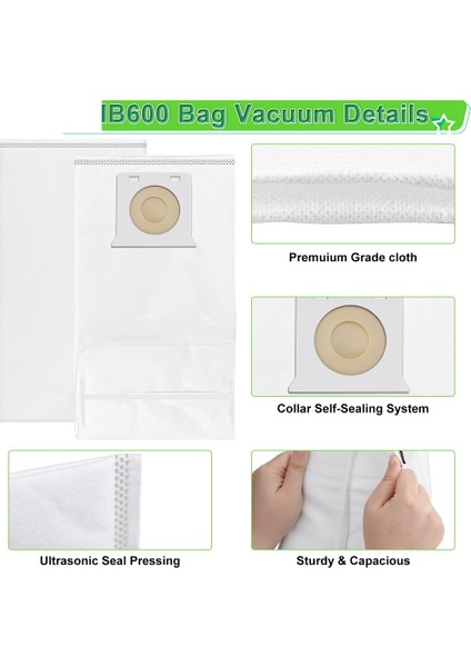 IB600 Yedek Toz Torbası Kenmore IB600 BU4022 BU4050 BU4023 Elektrikli Süpürge Aksesuarları Vakum Torbası (Yurt Dışından)