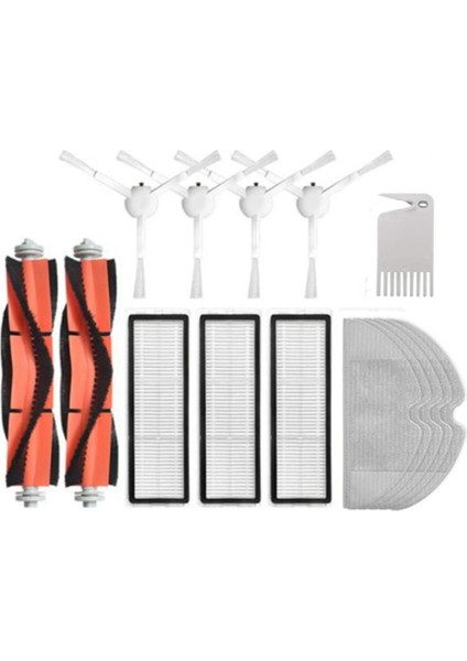 Yan Fırça + Hepa Filtre + Paspas Bezi Xiaomi 1c 1 C Süpürgesi Robot Vakum Paspas Mijia C1 Aksesuarları (15 Adet) (Yurt Dışından)