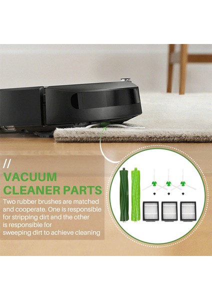 Irobot Roomba Serisi E5 E6 I7 I7+ Elektrikli Süpürge Parçaları Için Yedek Fırçalar ve Filtre Kiti (Yurt Dışından) fırsatları