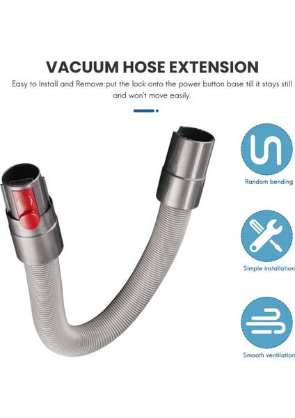 Dyson Için Uzatma Hortumu ve Tetik Kilidi - Dyson V15 V11 V10 V8 V7 Elektrikli Süpürge Için Esnek Hortum ve Anahtar Tutucu (Yurt Dışından)