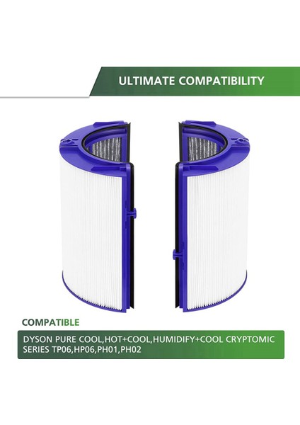 Dyson TP06 HP06 PH01 PH02 Hava Temizleme Cihazı Hepa Filtre Seti Için Yedek Hepa Filtre Parça 970341-01 ile Karşılaştırın (Yurt Dışından)