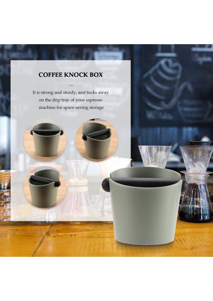 Kahve Knock Box Telve Kahve Öğütme Çöp Kutusu Anti Kayma Kahve Tozu Kalıntı Kutusu Kahve Araçları Kova Cafe Aksesuarları (Yurt Dışından)