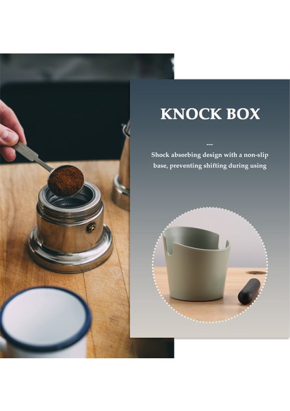 Kahve Knock Box Telve Kahve Öğütme Çöp Kutusu Anti Kayma Kahve Tozu Kalıntı Kutusu Kahve Araçları Kova Cafe Aksesuarları (Yurt Dışından)