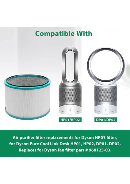 Dyson HP01 HP02 DP01 DP02 Pure Sıcak + Soğuk Masa Arıtma Cihazı Için Yedek Hepa Filtre, Parça 968125-03 ile Karşılaştırın (Yurt Dışından)