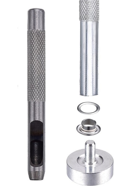 100 Adet Metal Kuşgözü Seti 6mm Grommet Yüzük Kiti Montaj Yumruk Çubuk Dıy Aksesuarları Için Deri El Sanatları Giyim Tamir (Yurt Dışından) indirimleri