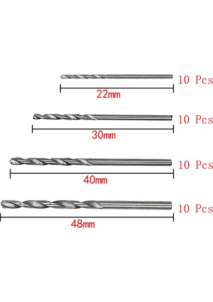 40 Adet Yüksek Hız Çelik Yapı Matkap Ucu Seti Aracı Mini Matkap Hss Bit 0.5mm-2.0mm Düz Şaft Pcb Matkap Uçları Seti (Yurt Dışından)