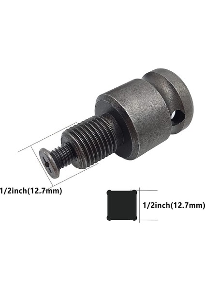 1.5-13MM Anahtarsız Matkap Chuck 1/2INCH-20UNF, Sds-Plus Şaftlı 1/4 Inç Altıgen Şaft 1/2 Inç Soket Kare Anahtar Adaptörü (Yurt Dışından)